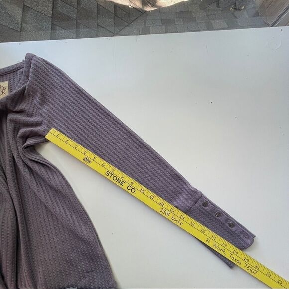 Chaser Thermal Knit Purple/Lavender Scoop Neck Long Sleeve Pullover Top-Small‎ - Picture 7 of 10